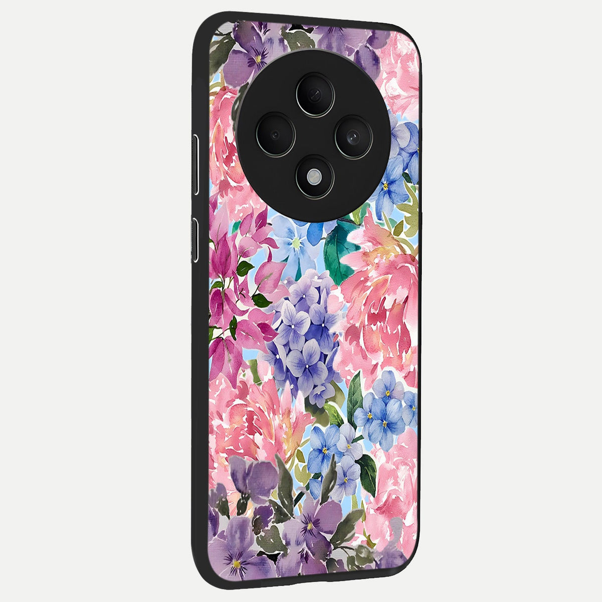  Pastel Floral Mix back cover For Oppo F27 5G slim fit glass case with vibrant aesthetic design
