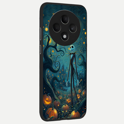  Pumpkin Moonlight Tale back cover For Oppo F27 5G slim fit glass case with vibrant aesthetic design