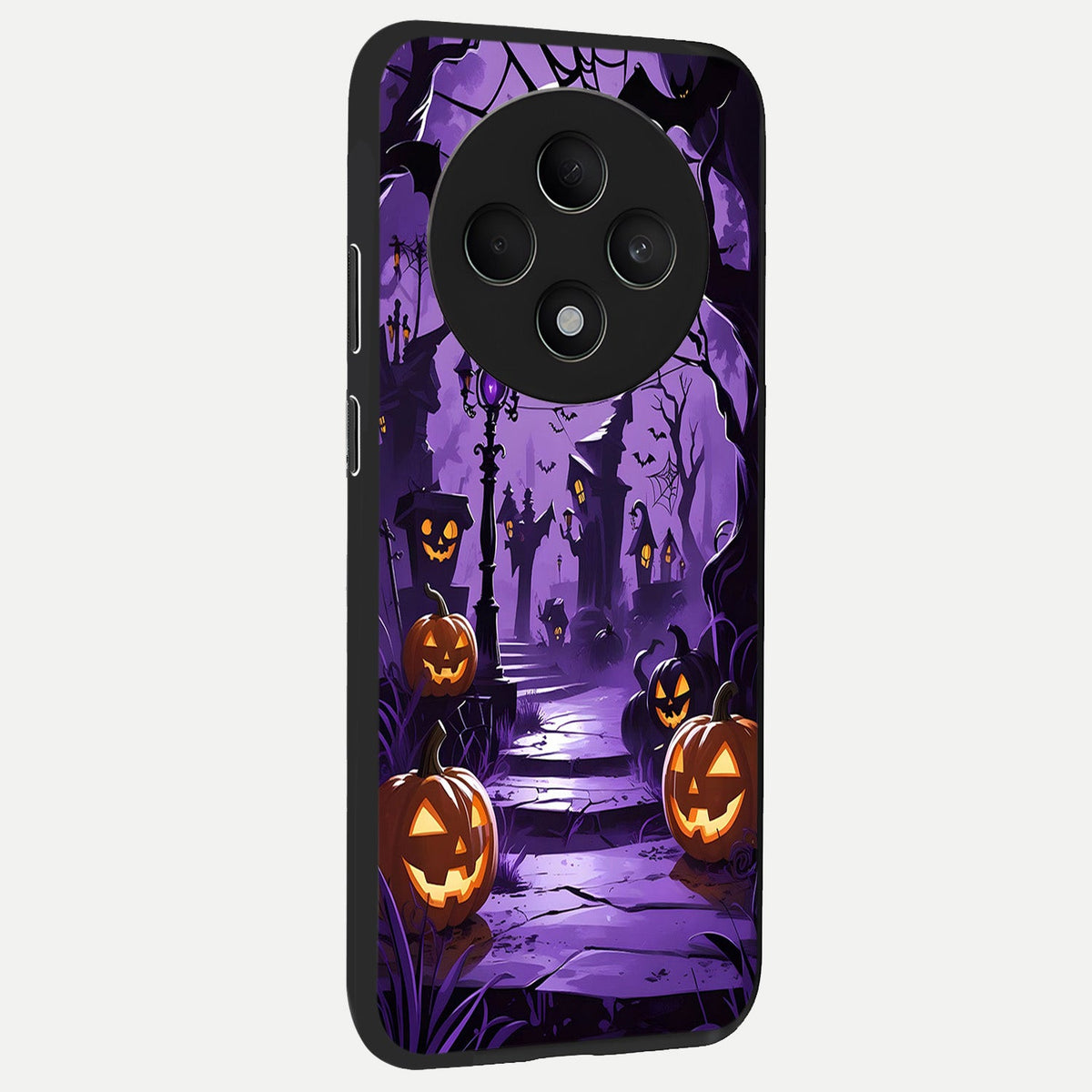  Pumpkin Patch Halloween back cover For Oppo F27 5G slim fit glass case with vibrant aesthetic design