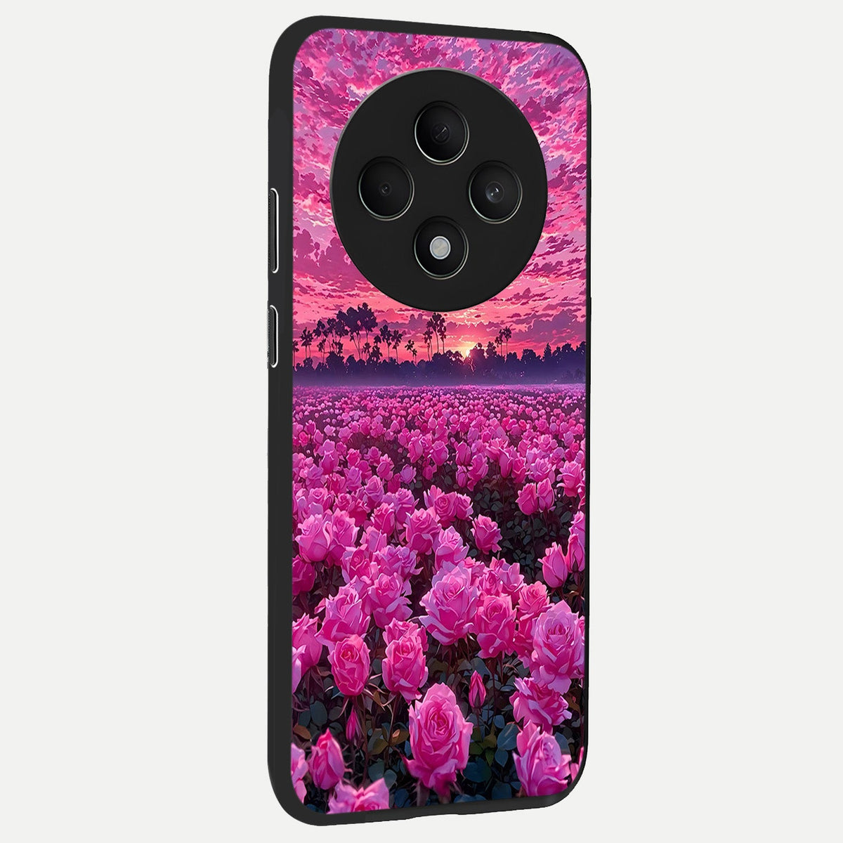  Rose Sunset Valley back cover For Oppo F27 5G slim fit glass case with vibrant aesthetic design