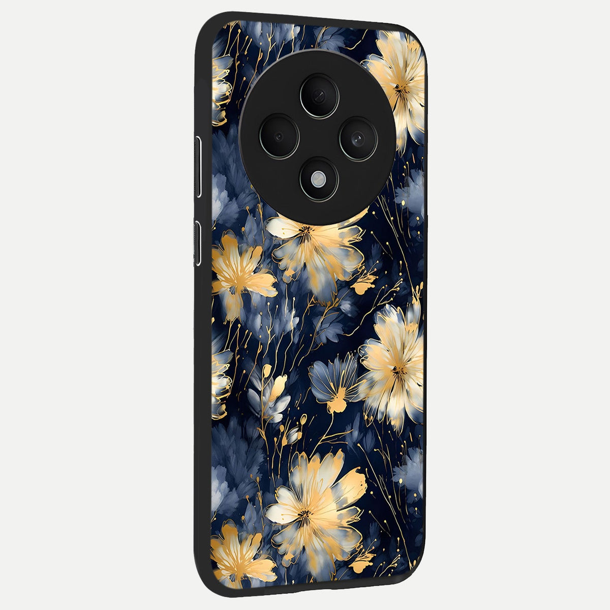  Royal Petal Dream back cover For Oppo F27 5G slim fit glass case with vibrant aesthetic design