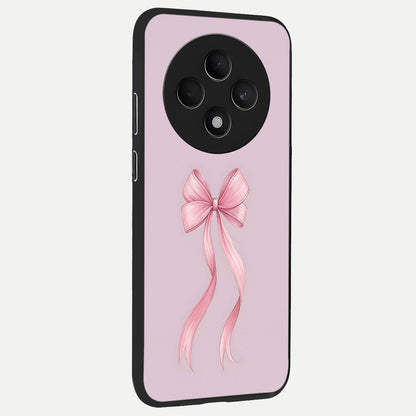  Soft Blush Bow back cover For Oppo F27 5G slim fit glass case with vibrant aesthetic design