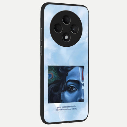  Spiritual Krishna back cover For Oppo F27 5G slim fit glass case with vibrant aesthetic design