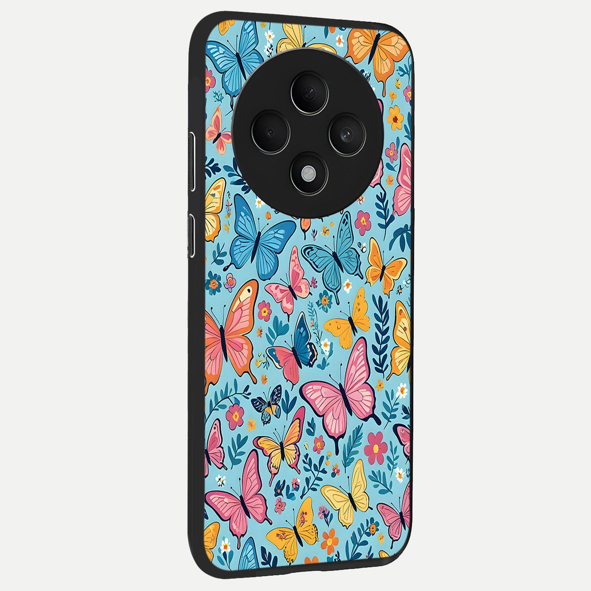  Spring Wing Garden back cover For Oppo F27 5G slim fit glass case with vibrant aesthetic design