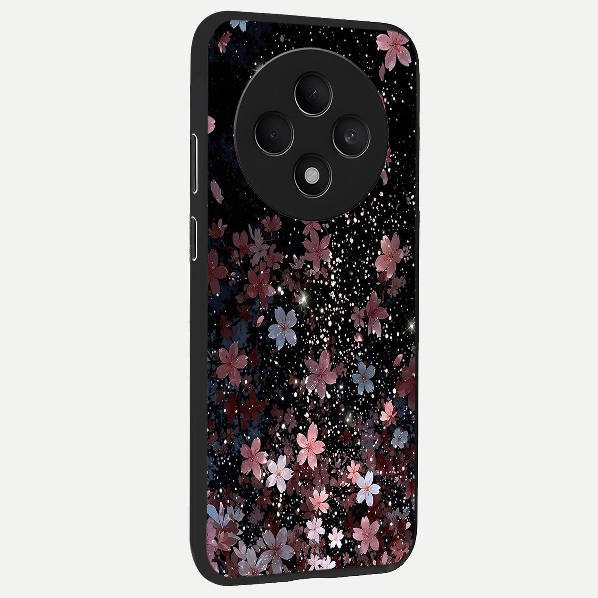  Starlit Flower Dreams back cover For Oppo F27 5G slim fit glass case with vibrant aesthetic design