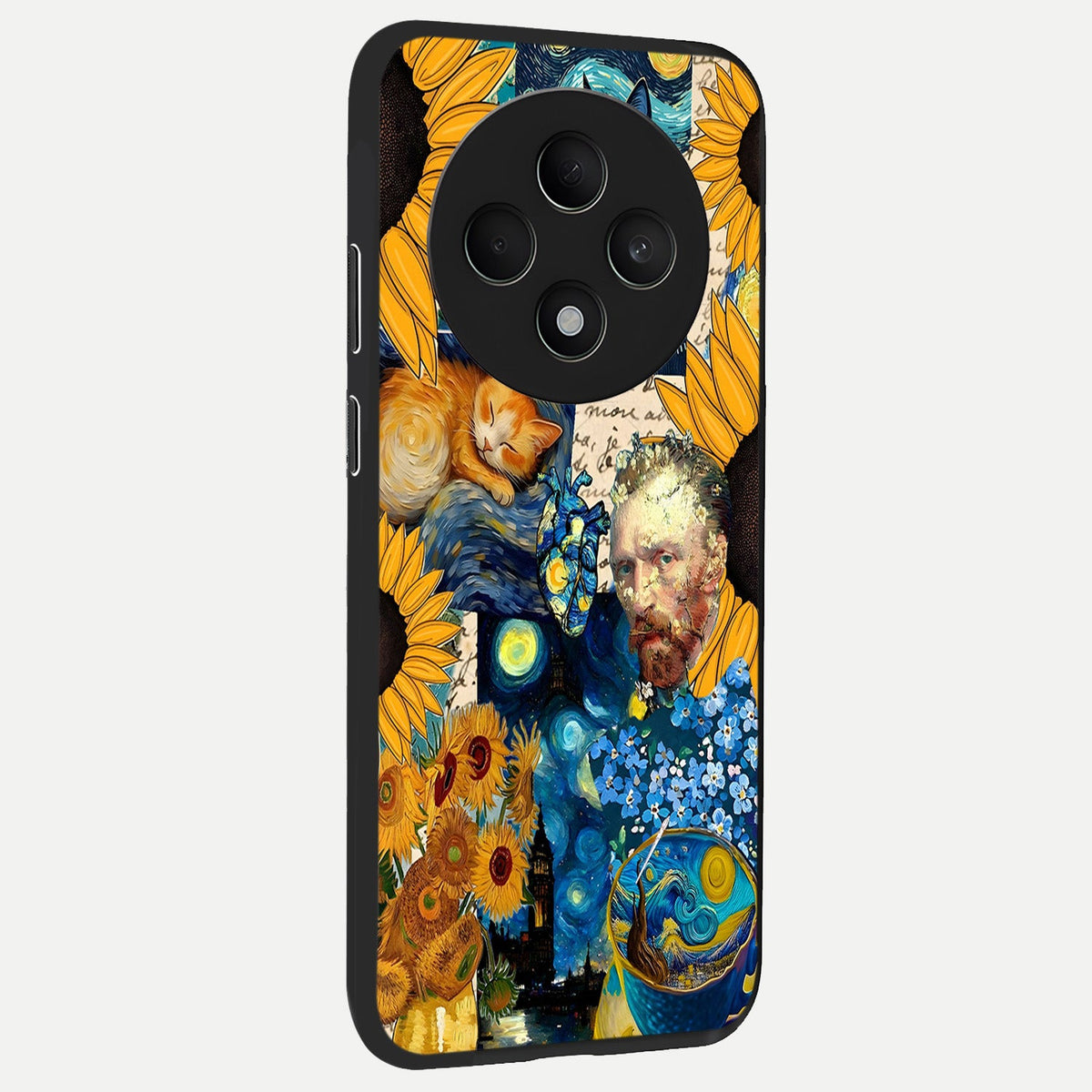  Sunflower Chic Mood Custom Name back cover For Oppo F27 5G slim fit glass case with vibrant aesthetic design