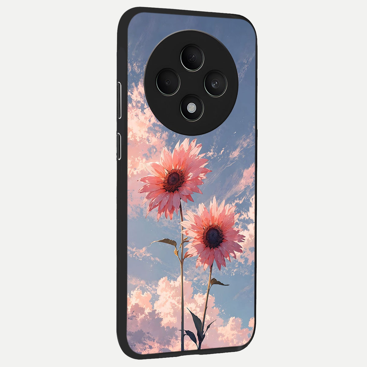  Sun Moon Balance back cover For Oppo F27 5G slim fit glass case with vibrant aesthetic design