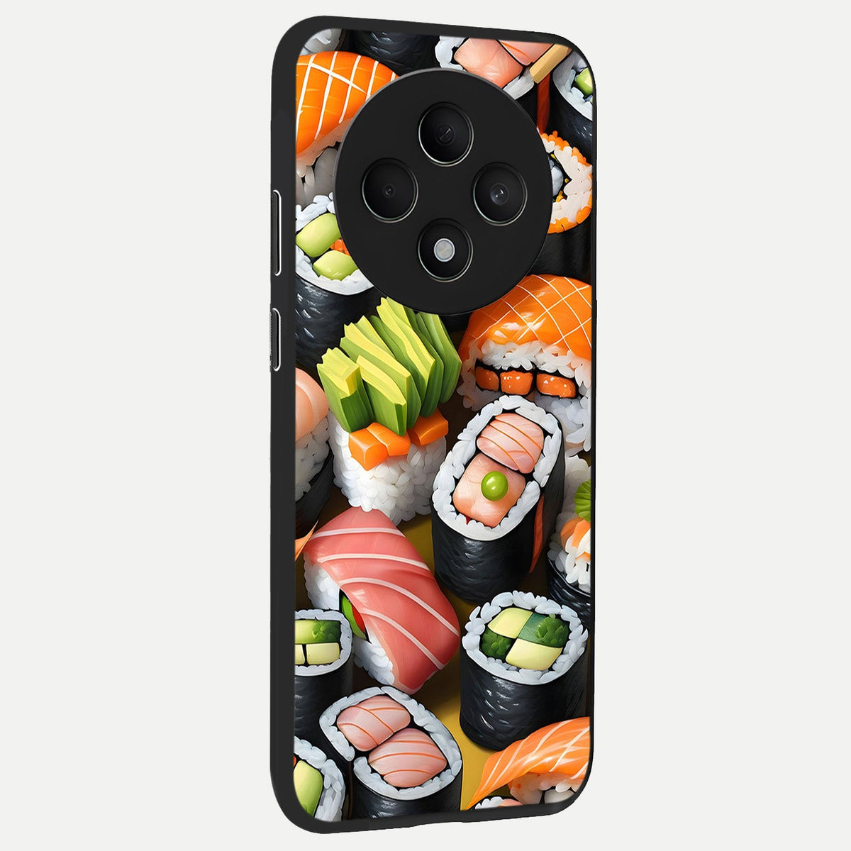  Sushi Food Pattern back cover For Oppo F27 5G slim fit glass case with vibrant aesthetic design