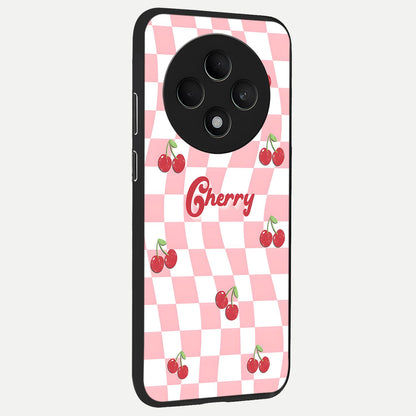  Sweet Cherry Vibes back cover For Oppo F27 5G slim fit glass case with vibrant aesthetic design