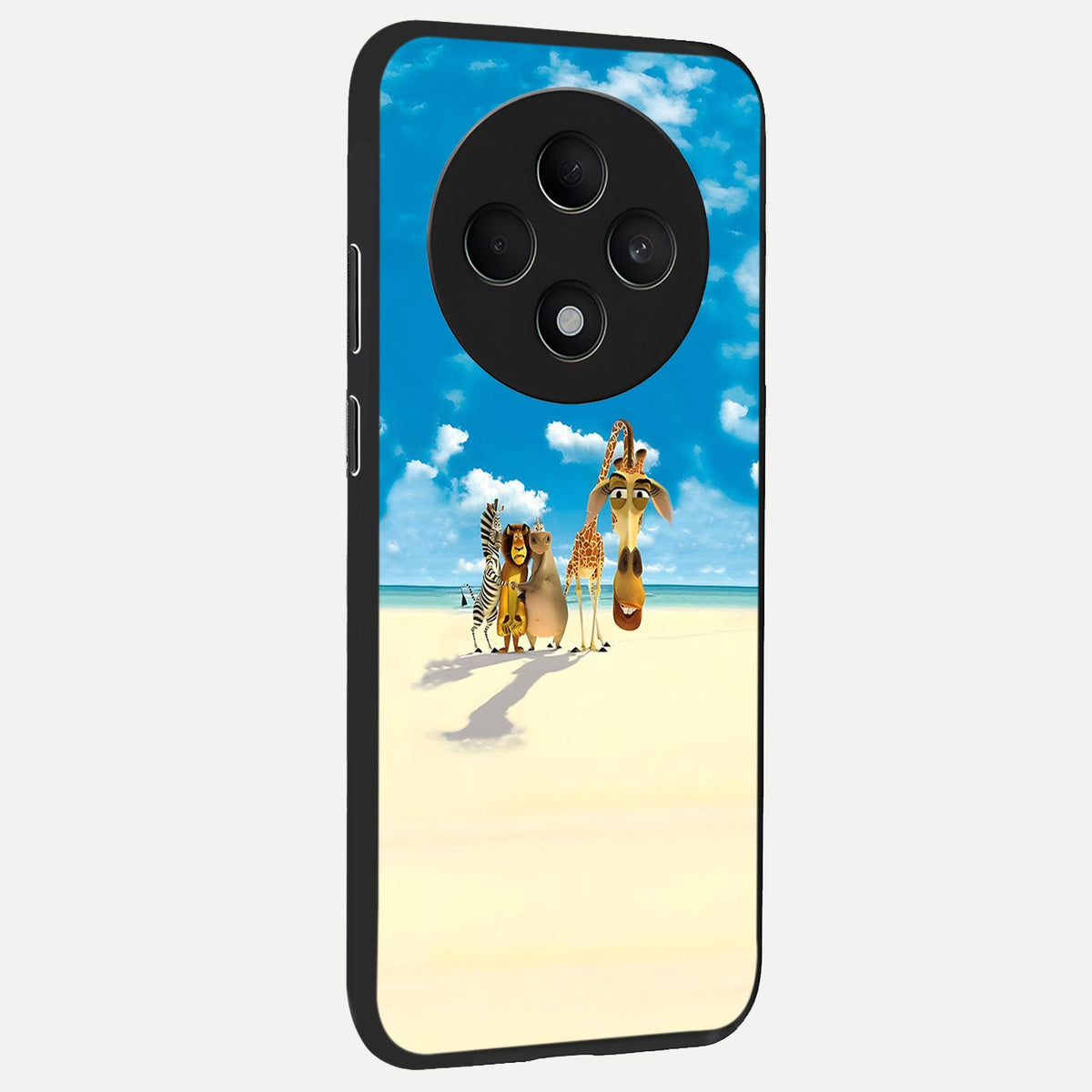  Tropical Fun Squad back cover For Oppo F27 5G slim fit glass case with vibrant aesthetic design