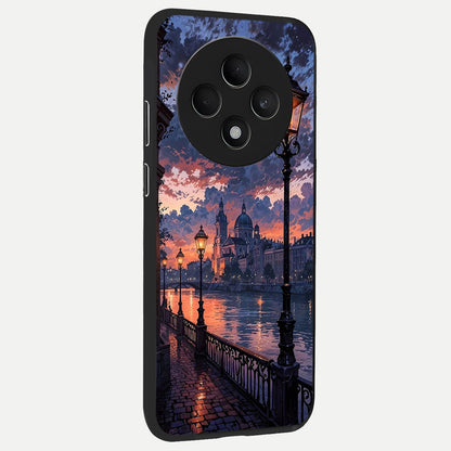 Twilight River Lights back cover For Oppo F27 5G slim fit glass case with vibrant aesthetic design