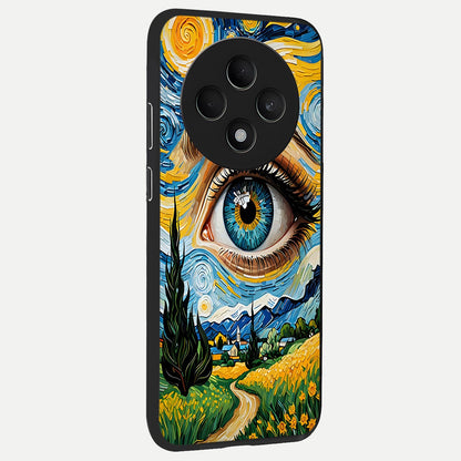  Van Gogh Eye back cover For Oppo F27 5G slim fit glass case with vibrant aesthetic design