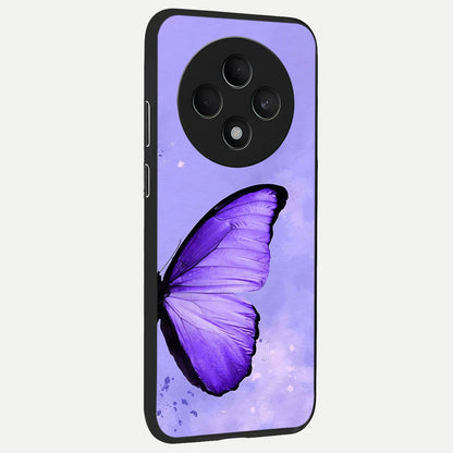  Violet Dream Wing back cover For Oppo F27 5G slim fit glass case with vibrant aesthetic design