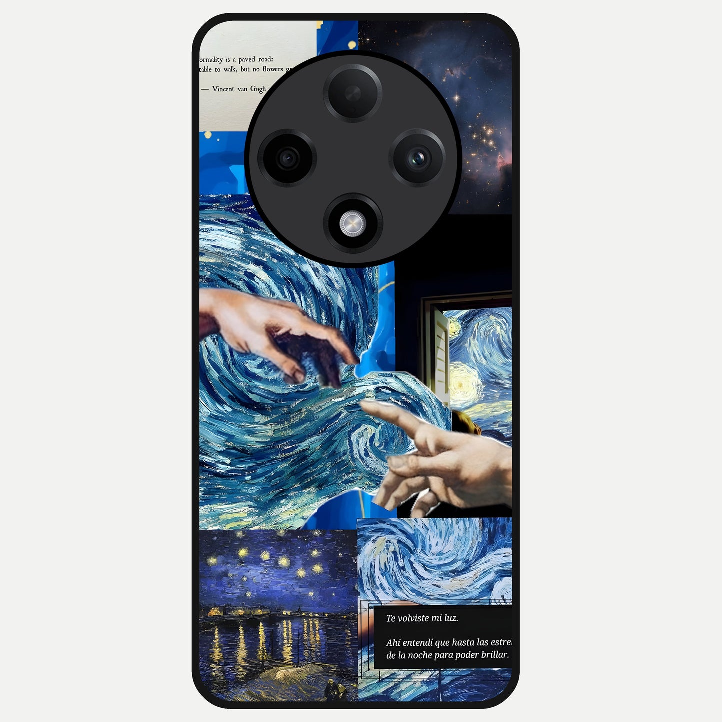  Aesthetic Vando Hands Glass Case For Oppo F27 Pro Plus back cover – full design glossy printed glass finish