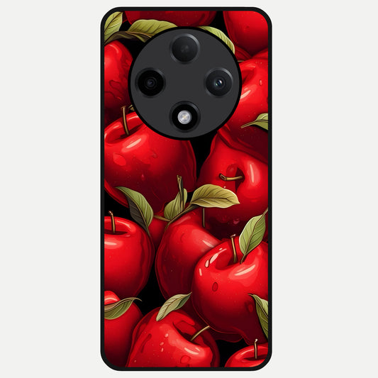  Apple Pattern Glass Case For Oppo F27 Pro Plus back cover – full design glossy printed glass finish
