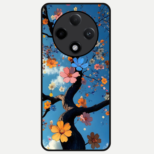  Blossom Dream Sky Glass Case For Oppo F27 Pro Plus back cover – full design glossy printed glass finish