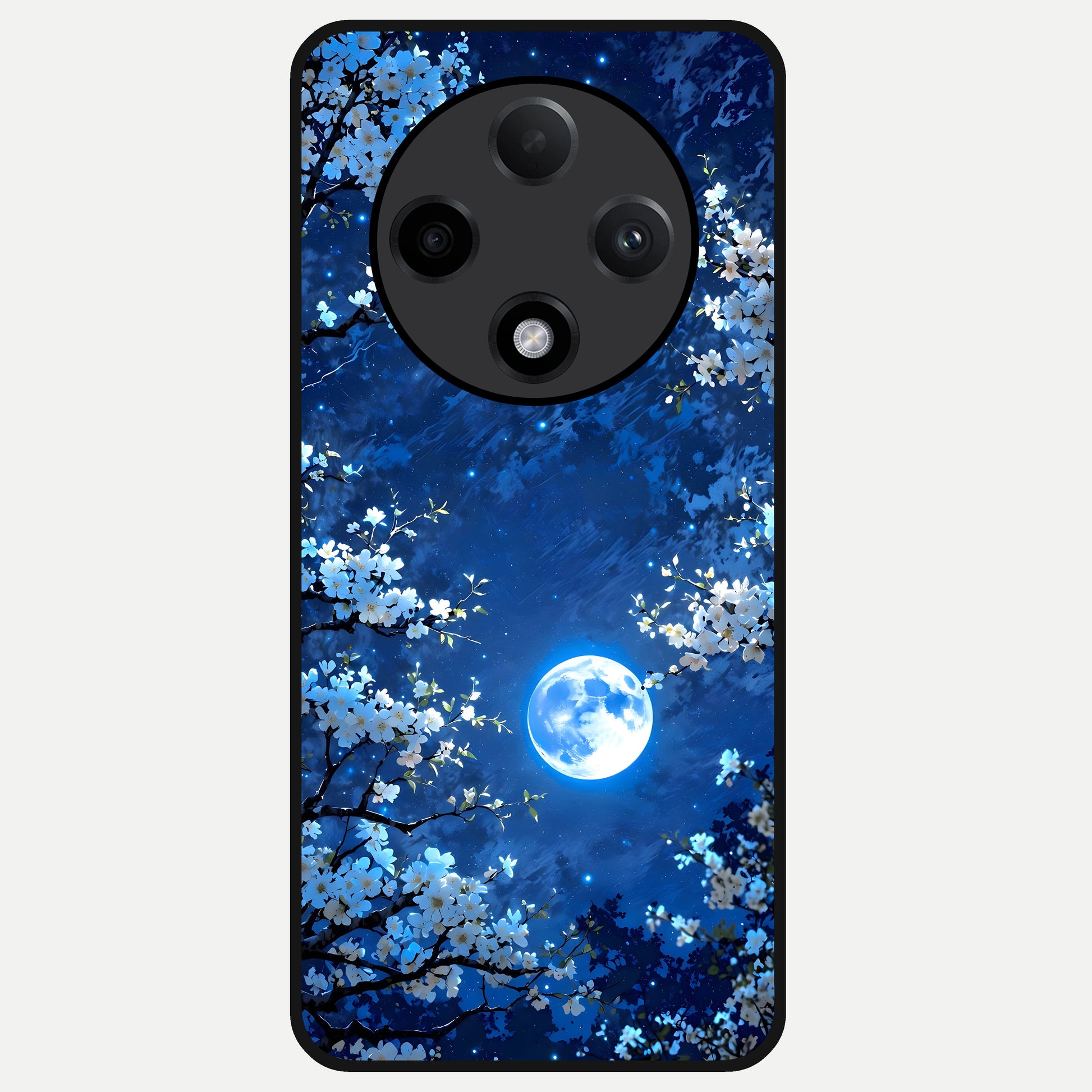  Blossom Moonlight Sky Glass Case For Oppo F27 Pro Plus back cover – full design glossy printed glass finish