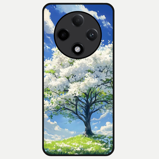  Blossom Sky Serenity Glass Case For Oppo F27 Pro Plus back cover – full design glossy printed glass finish