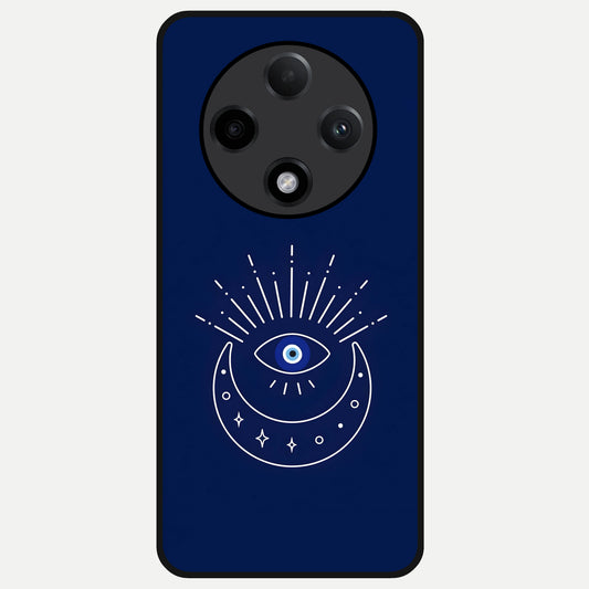  Blue Evil Eye Glass Case For Oppo F27 Pro Plus back cover – full design glossy printed glass finish