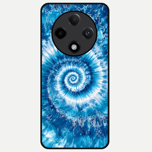  Blue Galaxy Wave Glass Case For Oppo F27 Pro Plus back cover – full design glossy printed glass finish