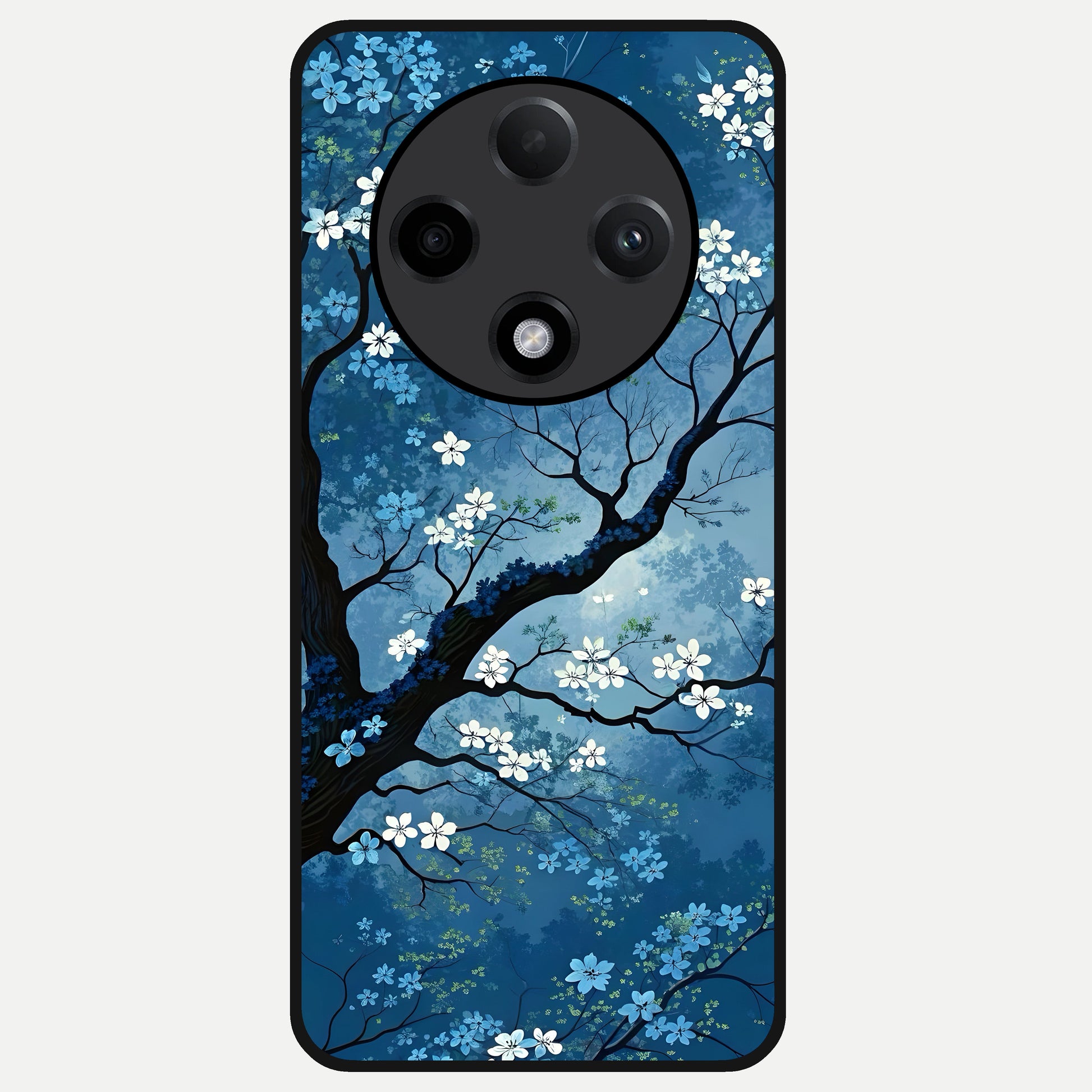  Blue Tree Serenity Glass Case For Oppo F27 Pro Plus back cover – full design glossy printed glass finish