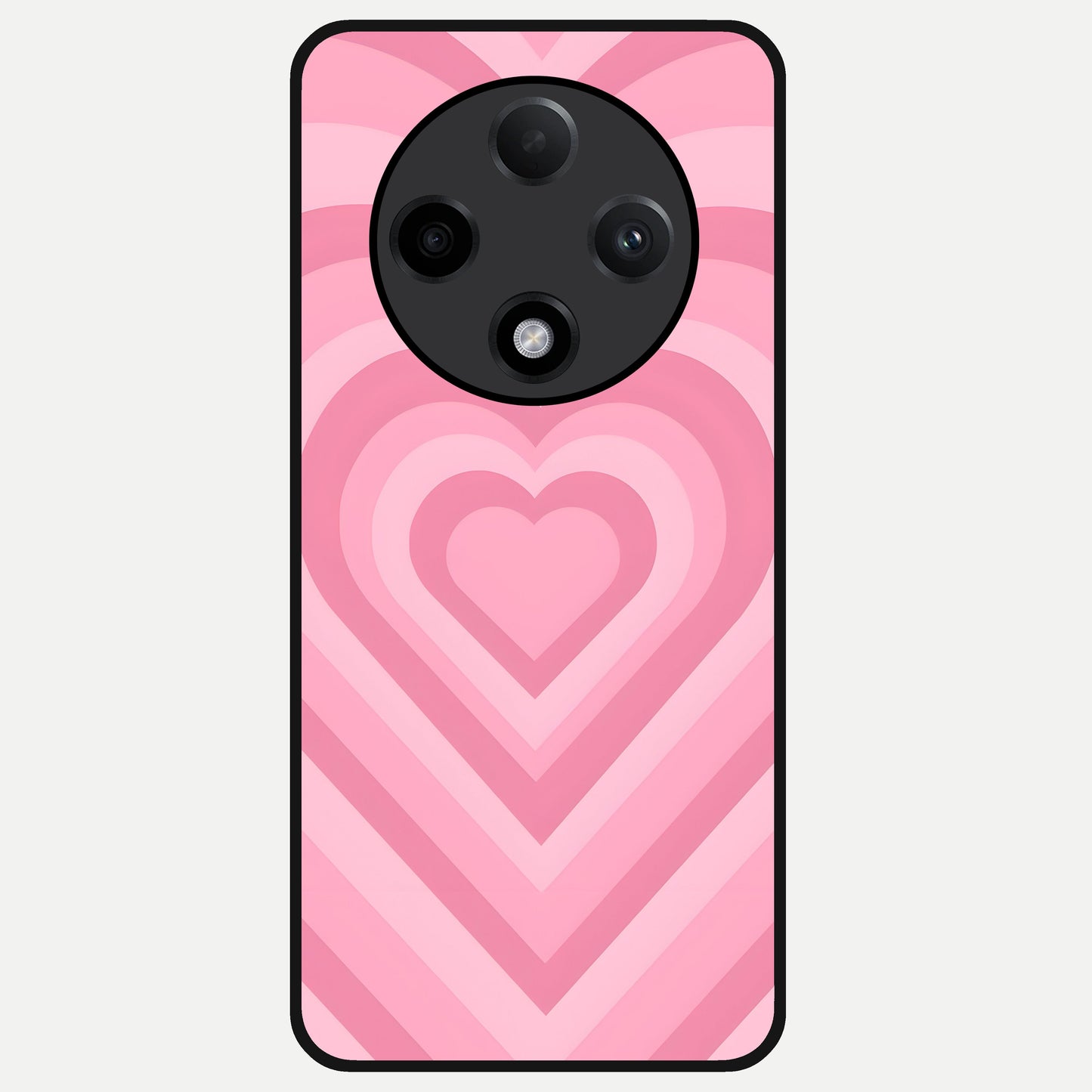  Blush Heart Waves Glass Case For Oppo F27 Pro Plus back cover – full design glossy printed glass finish