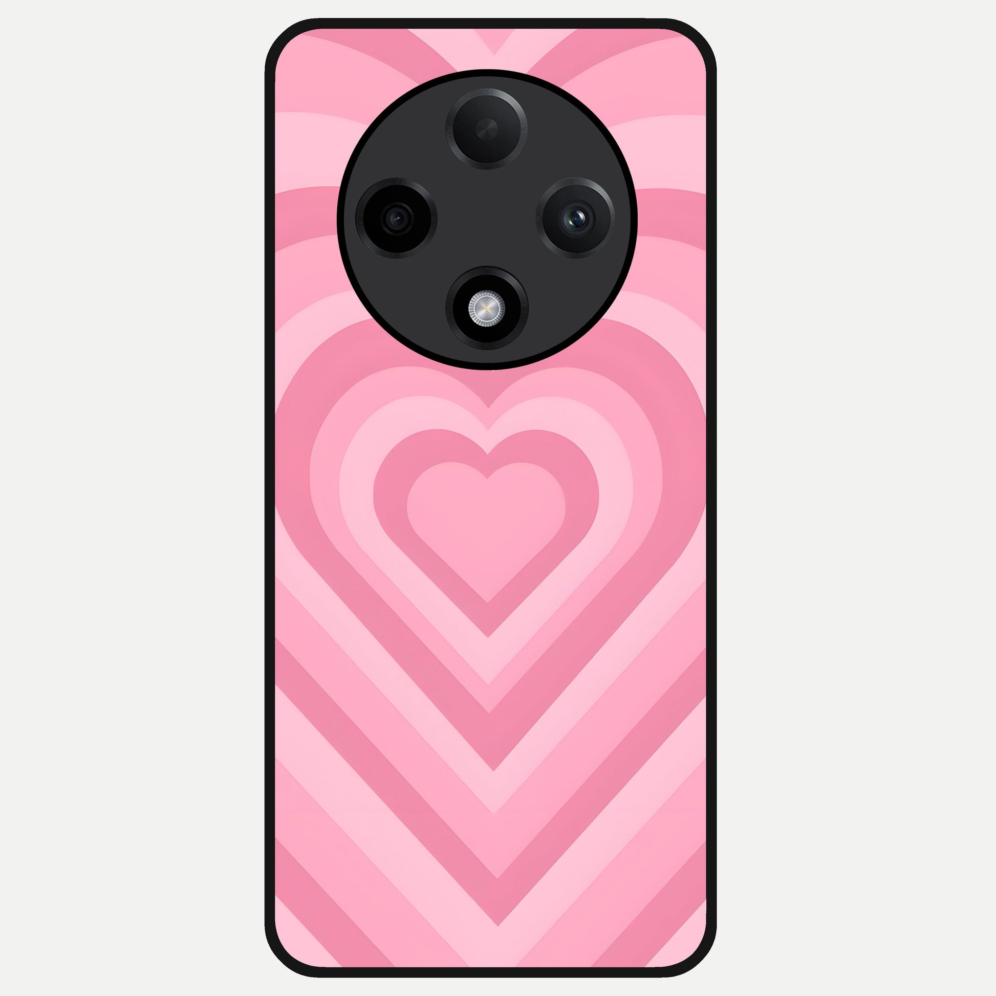  Blush Heart Waves Glass Case For Oppo F27 Pro Plus back cover – full design glossy printed glass finish
