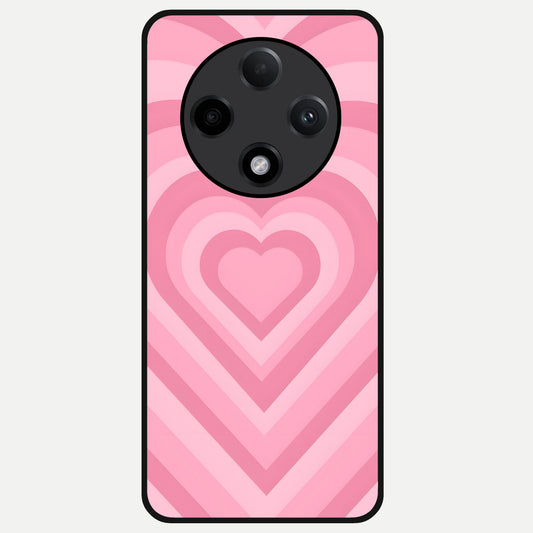  Blush Heart Waves Glass Case For Oppo F27 Pro Plus back cover – full design glossy printed glass finish