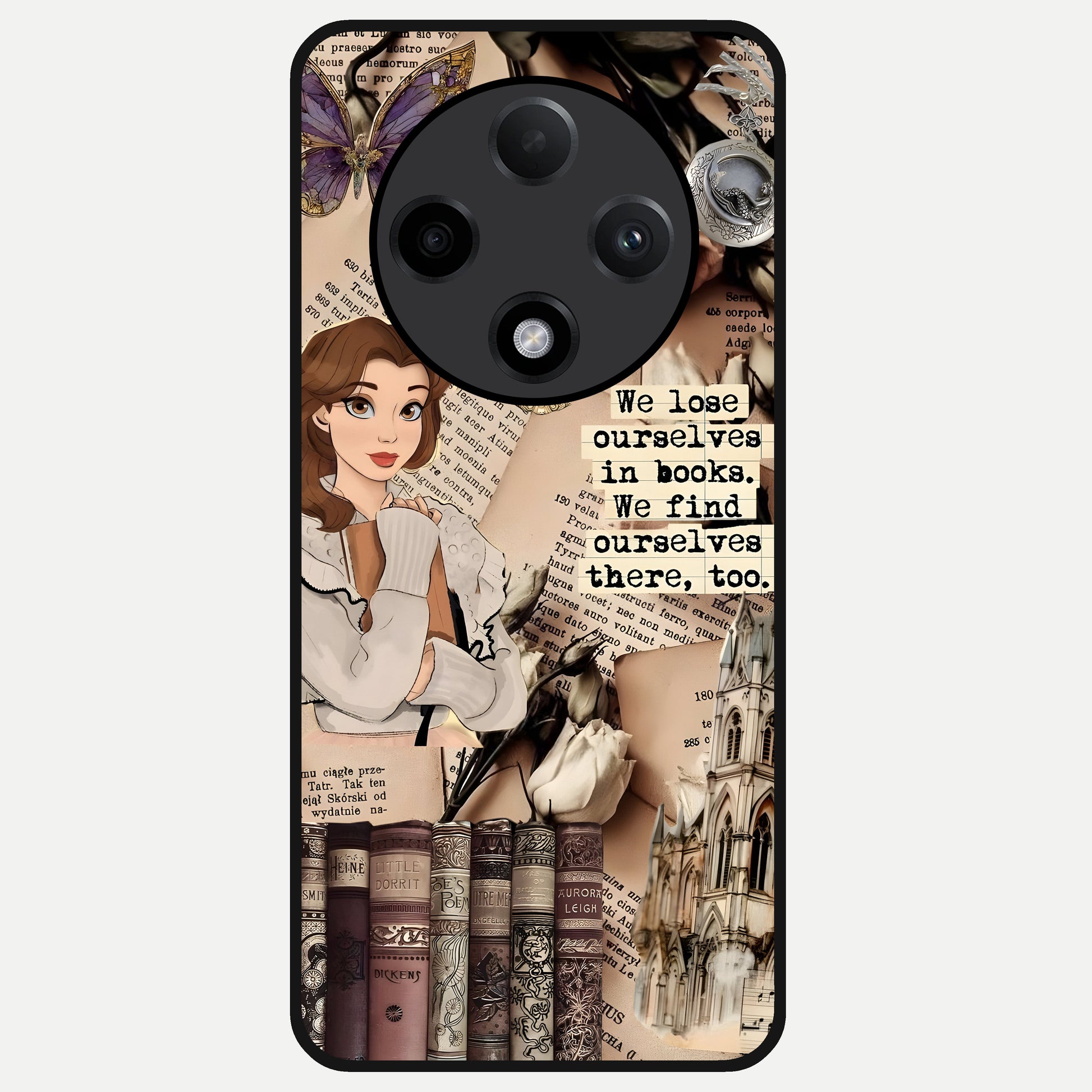  Bookish Dream World Glass Case For Oppo F27 Pro Plus back cover – full design glossy printed glass finish