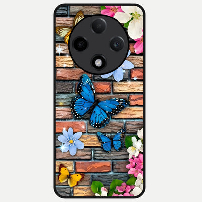  Brick Bloom Flight Glass Case For Oppo F27 Pro Plus back cover – full design glossy printed glass finish