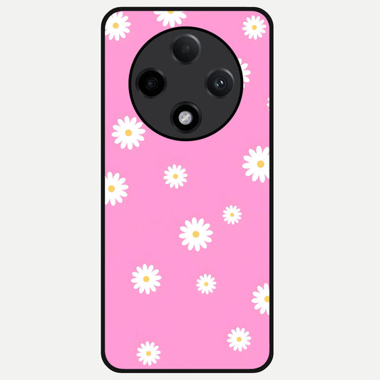  Bubblegum Daisy Pop Glass Case For Oppo F27 Pro Plus back cover – full design glossy printed glass finish