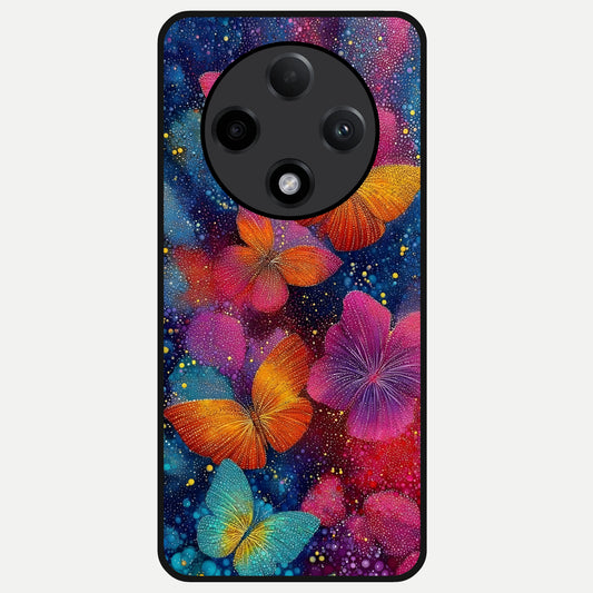 Butterfly Dream Mist Glass Case For Oppo F27 Pro Plus back cover – full design glossy printed glass finish