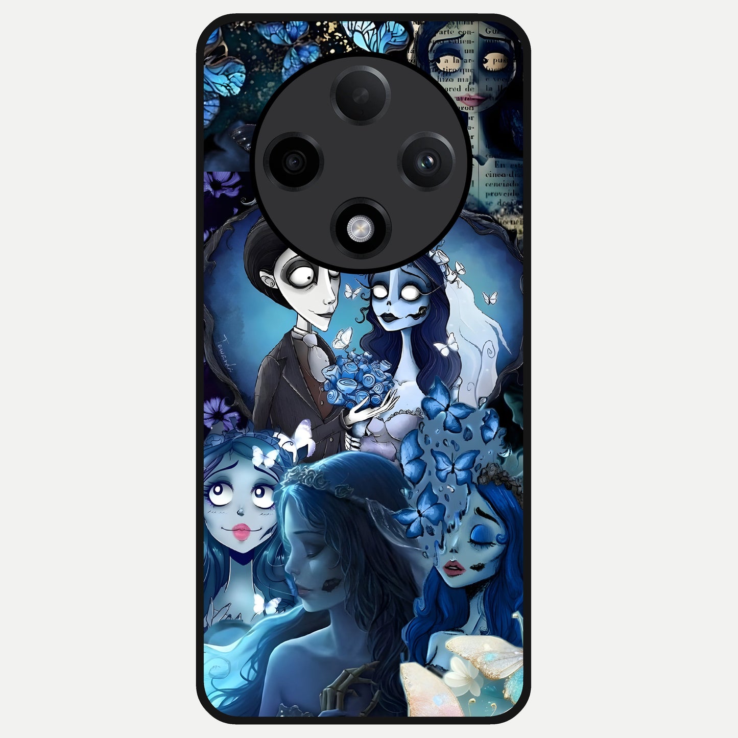  Butterfly Ghost Soul Glass Case For Oppo F27 Pro Plus back cover – full design glossy printed glass finish