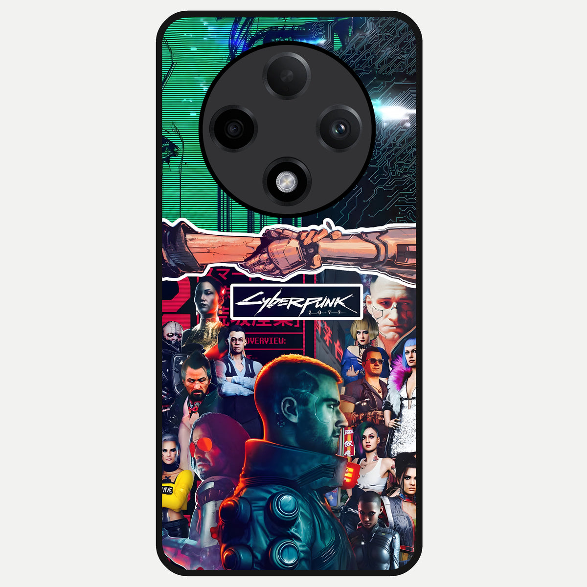  CYBERPUNK Legacy Glass Case For Oppo F27 Pro Plus back cover – full design glossy printed glass finish