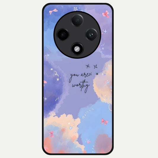  Celestial Cloud Magic Glass Case For Oppo F27 Pro Plus back cover – full design glossy printed glass finish