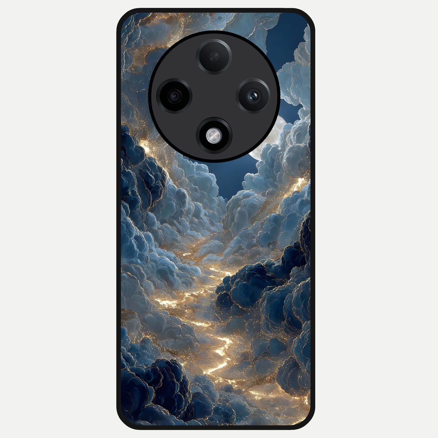  Celestial Cloud Road Glass Case For Oppo F27 Pro Plus back cover – full design glossy printed glass finish