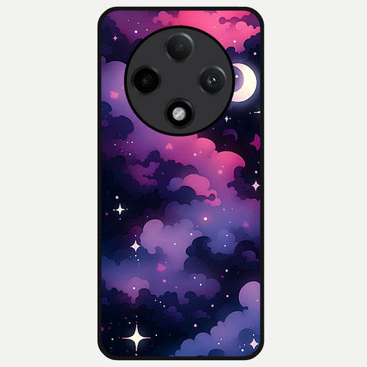  Celestial Moon Magic Glass Case For Oppo F27 Pro Plus back cover – full design glossy printed glass finish
