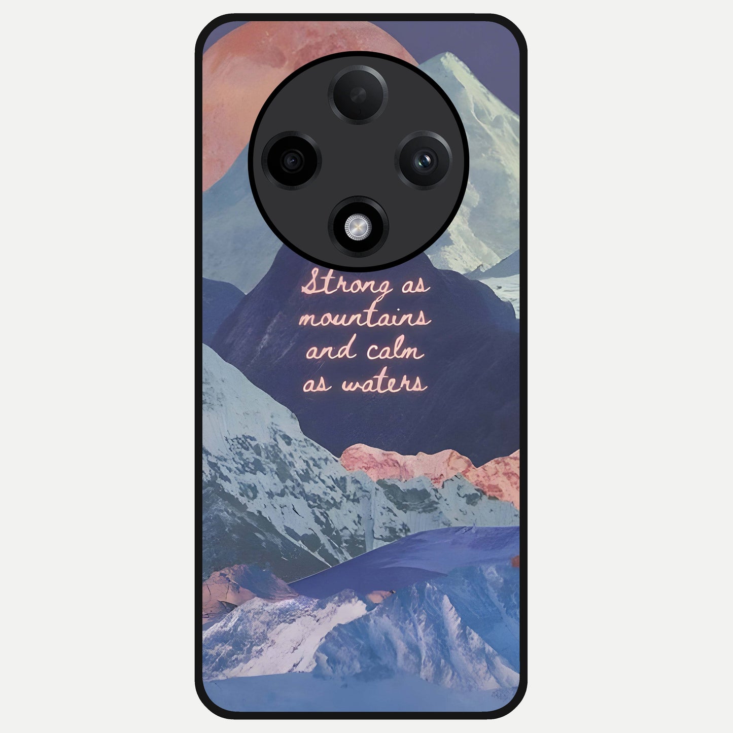 Celestial Mountain Calm Glass Case For Oppo F27 Pro Plus back cover – full design glossy printed glass finish