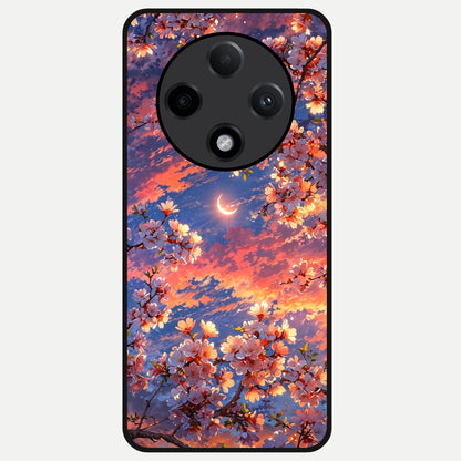  Celestial Sakura Sunset Glass Case For Oppo F27 Pro Plus back cover – full design glossy printed glass finish