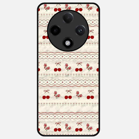  Cherry Bloom Charm Glass Case For Oppo F27 Pro Plus back cover – full design glossy printed glass finish
