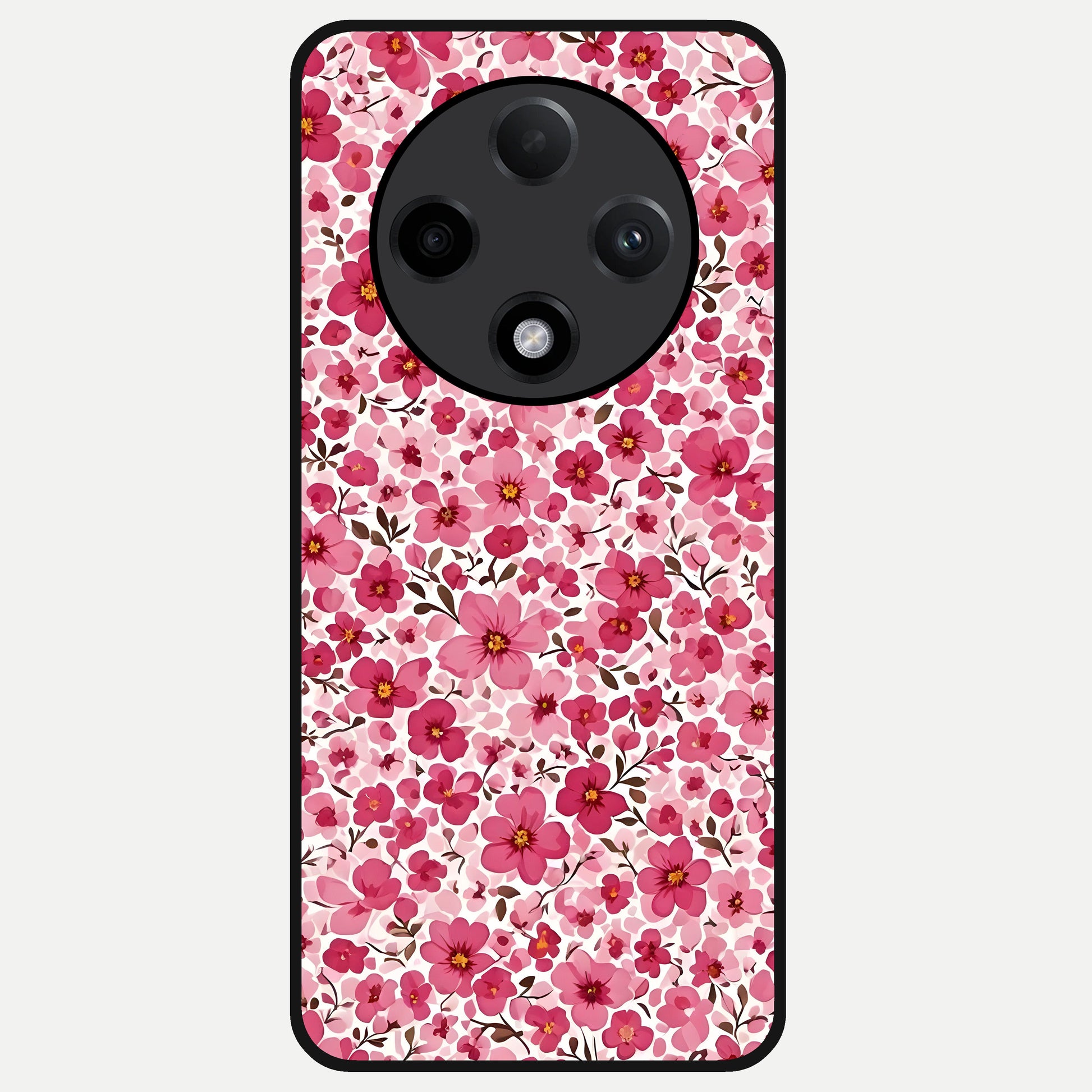  Cherry Blossom Charm Glass Case For Oppo F27 Pro Plus back cover – full design glossy printed glass finish