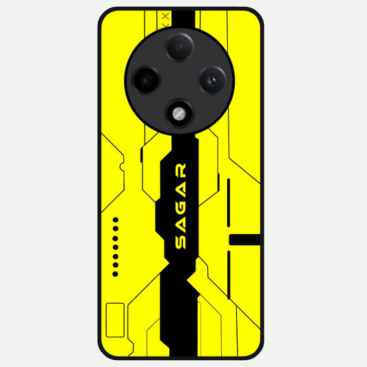  Circuit CYBERPUNK Custom Name Glass Case For Oppo F27 Pro Plus back cover – full design glossy printed glass finish