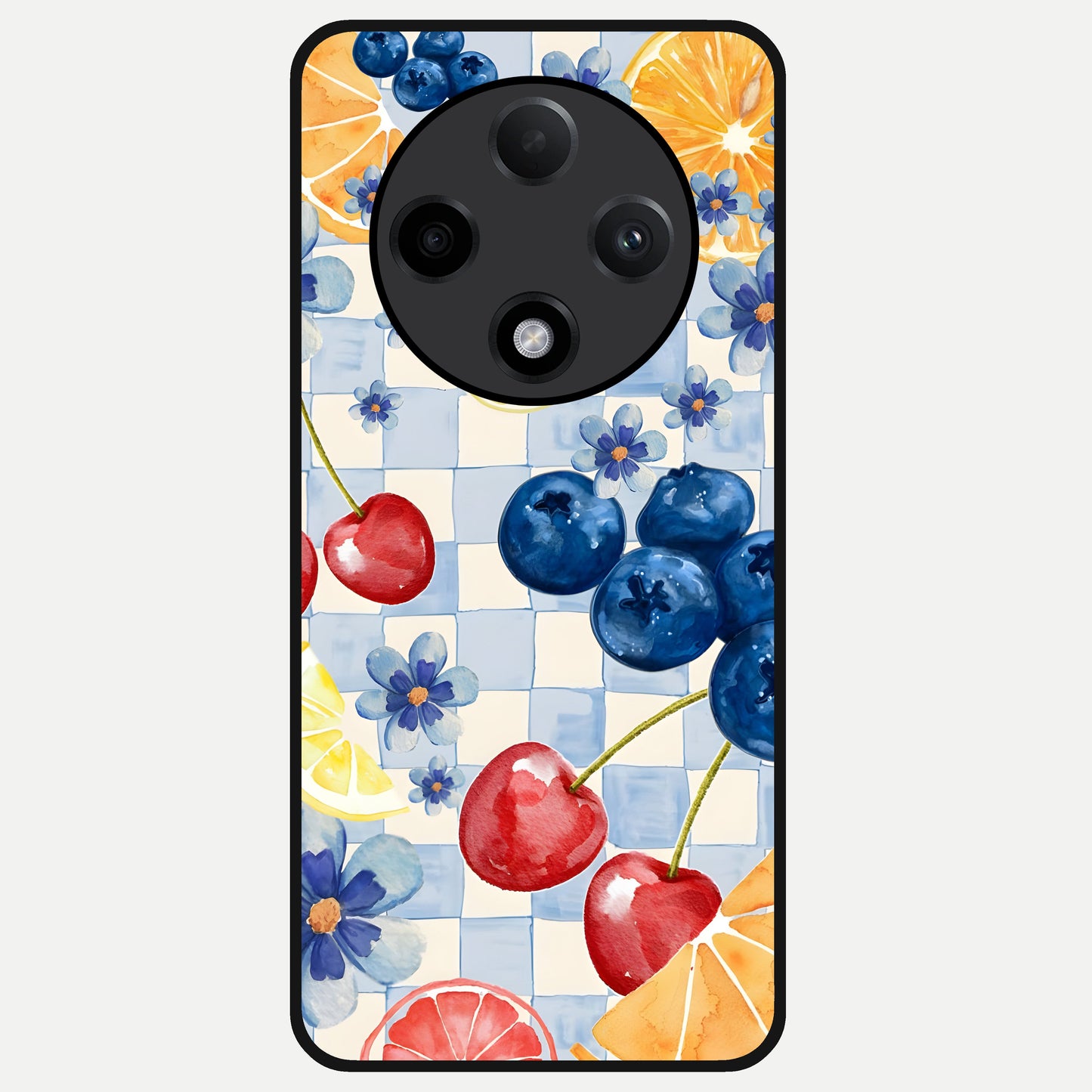  Citrus Bloom Joy Glass Case For Oppo F27 Pro Plus back cover – full design glossy printed glass finish