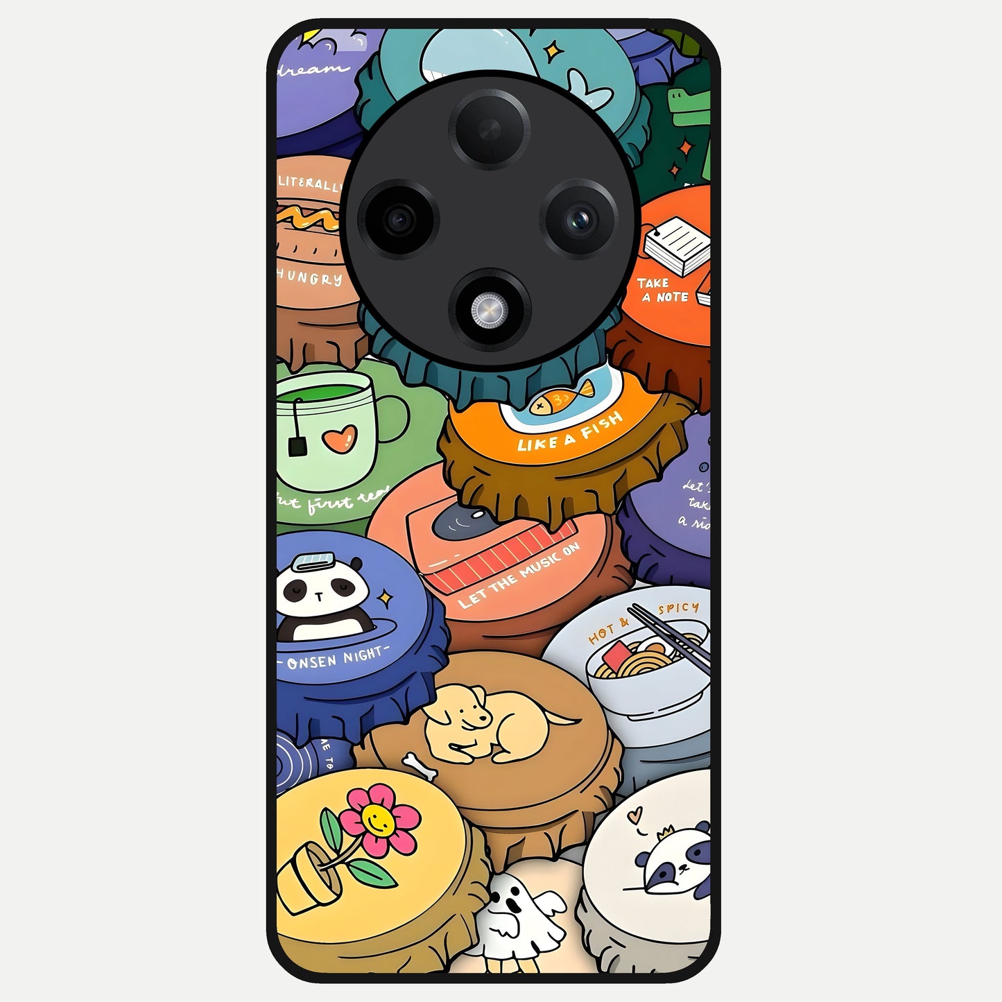  Coins Patterns Glass Case For Oppo F27 Pro Plus back cover – full design glossy printed glass finish