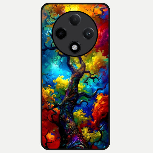  Colorful Soda Bottles Glass Case For Oppo F27 Pro Plus back cover – full design glossy printed glass finish