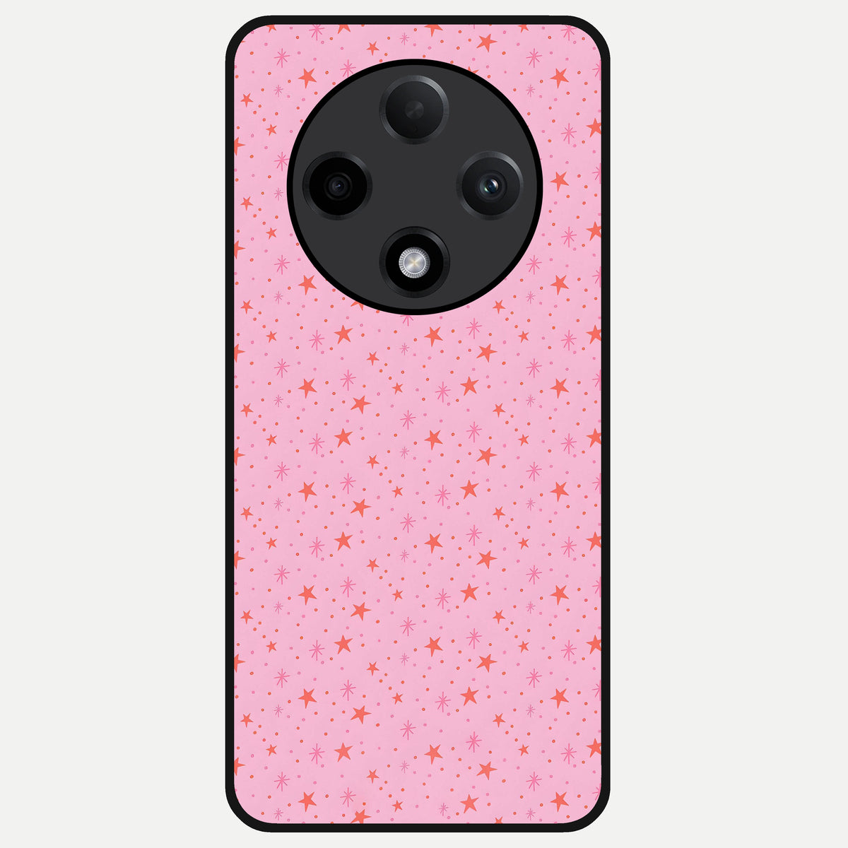  Cosmic Pink Sparkle Glass Case For Oppo F27 Pro Plus back cover – full design glossy printed glass finish