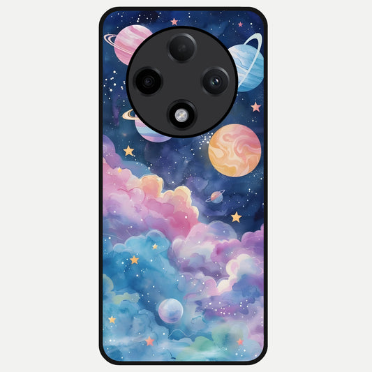  Cosmic Planet Dreams Glass Case For Oppo F27 Pro Plus back cover – full design glossy printed glass finish