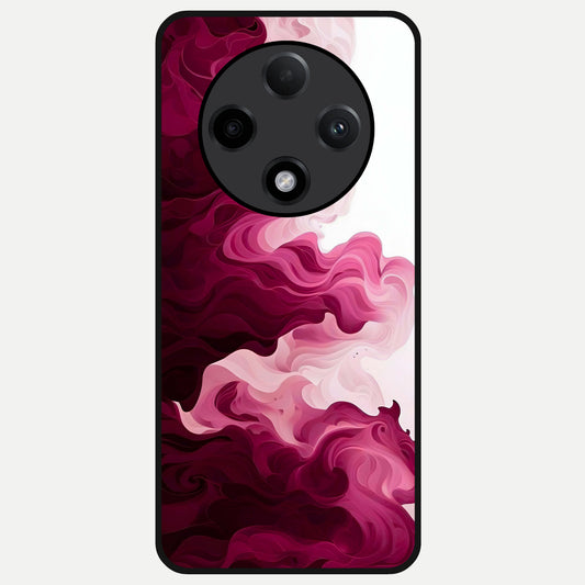  Crimson Wave Flow Glass Case For Oppo F27 Pro Plus back cover – full design glossy printed glass finish
