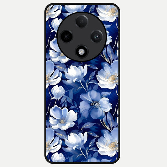  Cute Floral Patterns Glass Case For Oppo F27 Pro Plus back cover – full design glossy printed glass finish