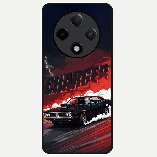  Dark Charger Fury Glass Case For Oppo F27 Pro Plus back cover – full design glossy printed glass finish